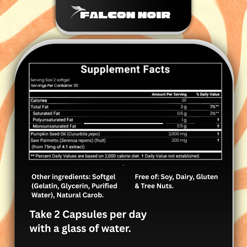 Falcon Noir™ Pumpkin Seed Oil Capsules
